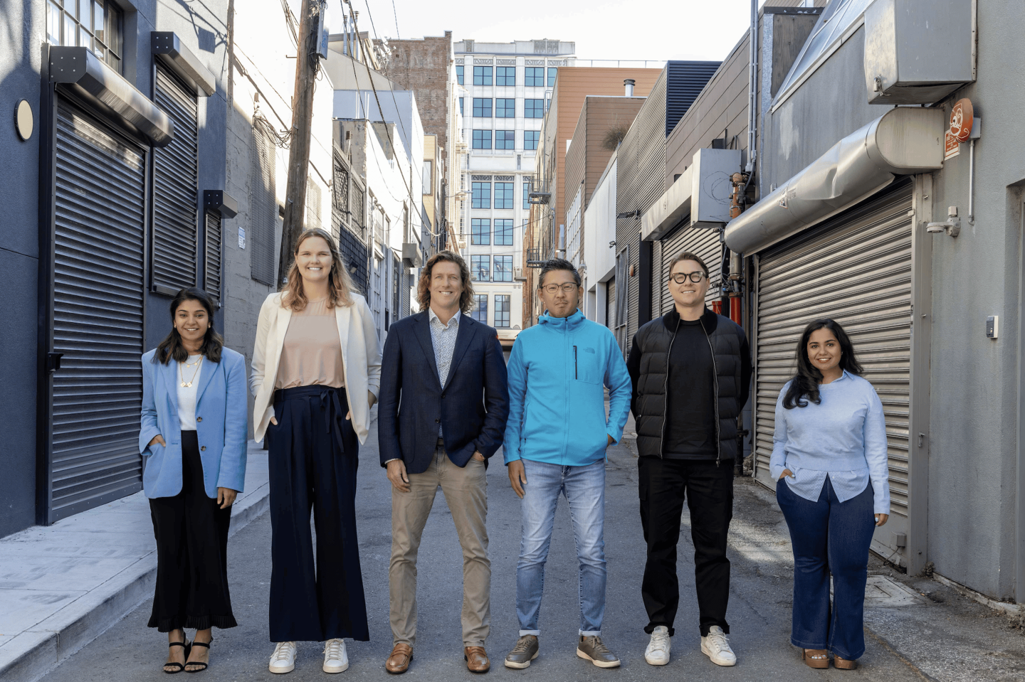 Left to right: Counterpart Ventures' Tanvi Narain, Abbie Wolf, Patrick Eggen, Joe Saijo, Mikey Kailis, and Nandini Agarwal.